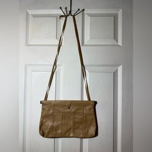 Vintage Tan Leather Clutch